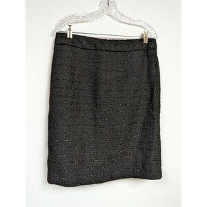 Covington Essentials Womens Black Sparkle Skirt Pencil Size 10